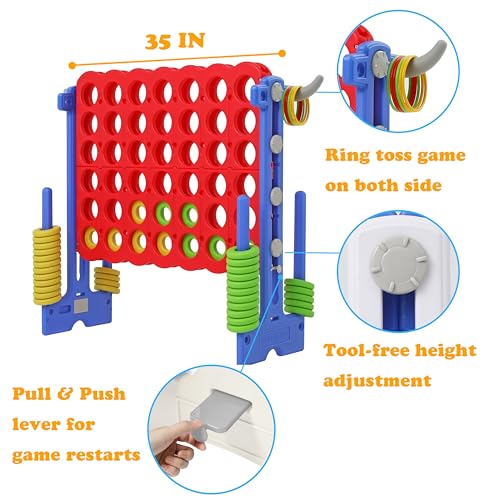 Height Adjustable Giant 4 in a Row Connect Game