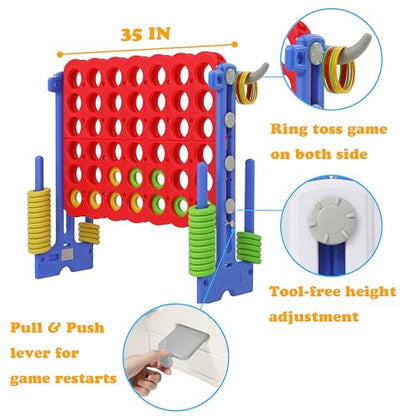 Height Adjustable Giant 4 in a Row Connect Game