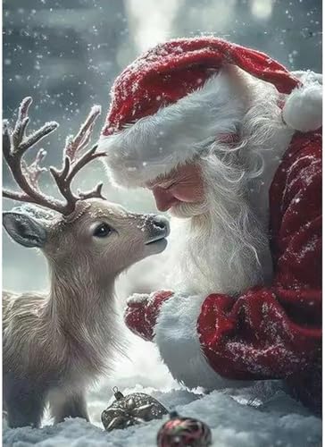 Santa Claus Stamped Cross Stitch Kits for Beginners Adults 11CT