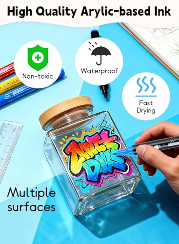 60 Colors Acrylic Paint Markers