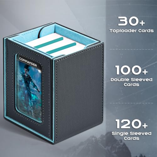 MTG Deck Box with Window Display Holds 100 Double