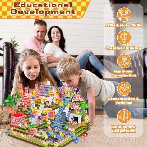 200PCS Magnetic Blocks with Light up Blocks