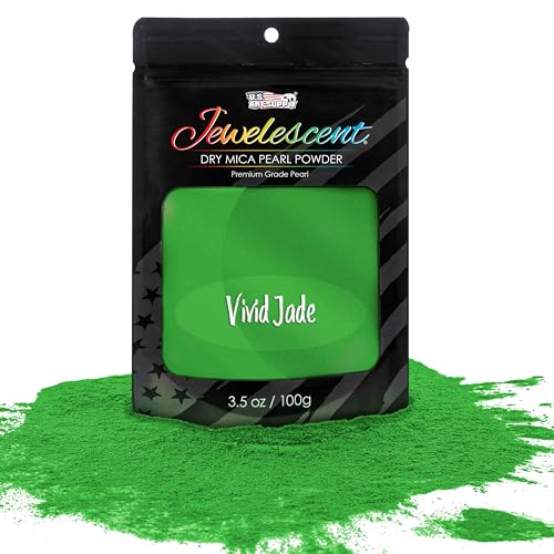 Vivid Jade Mica Pearl Powder Pigment 3.5oz (3.5 Ounce)