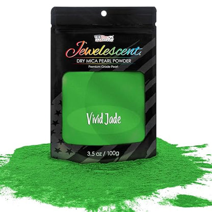 Vivid Jade Mica Pearl Powder Pigment 3.5oz (3.5 Ounce)