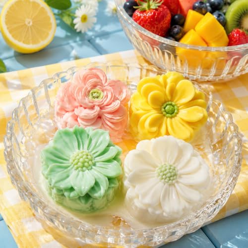 4 Pack 3D Flower Silicone Molds (4 Count)