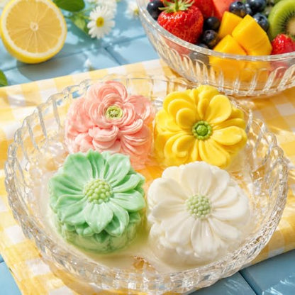 4 Pack 3D Flower Silicone Molds (4 Count)