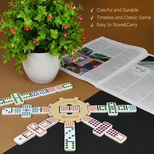 Mexican Train Dominoes Set Double 15 for Adults and Family