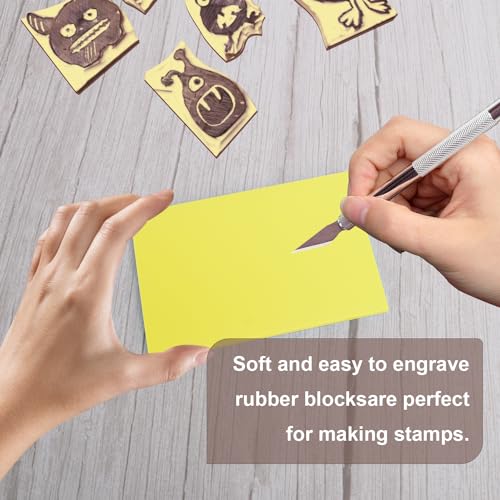 25 Pcs 4"x6" Rubber Carving Blocks (25 Count)