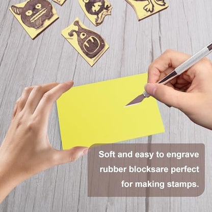25 Pcs 4"x6" Rubber Carving Blocks (25 Count)