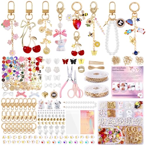 773 Pcs Lip Gloss Keychain Making Kit with Storage Box