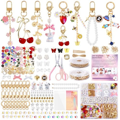 773 Pcs Lip Gloss Keychain Making Kit with Storage Box