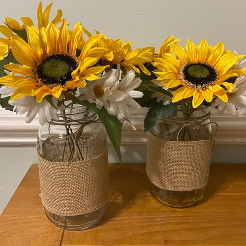 3 Inch Burlap Wide Fabric Craft Ribbon (30 Foot)
