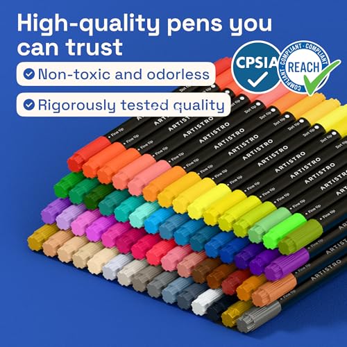 Dual Tip Acrylic Paint Marker Pens (60 Count)