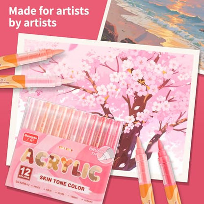 Acrylic Paint Markers 12 Colors (12 Count)