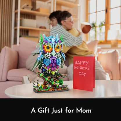 Flower Owl Building Sets for Adults Women