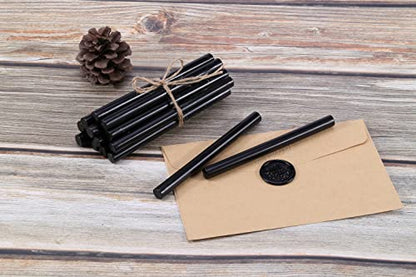 15Pcs Black Glue Gun Sealing Wax Sticks for Wax Seal Stamp (15 Count)