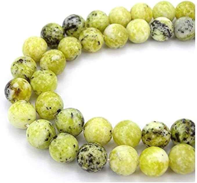 90pcs Adabele Natural Yellow Turquoise Healing Gemstone 4mm (0.16 inch) Small Round Beads Gem Stone Spacer for Craft Jewelry Making GF13-4