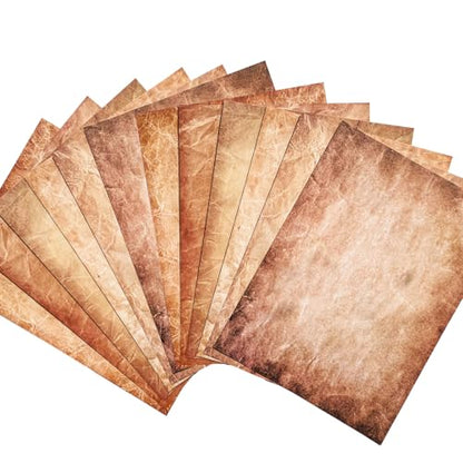 48 Sheets Vintage A4 Aged Parchment Paper