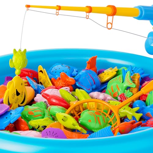 Magnetic Fishing Pool Toys Game for Kids Toddlers 3 (52 Count)