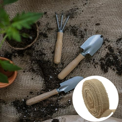 1" Wide Natural Burlap Fabric Roll