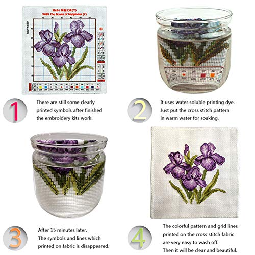 Cross Stitch Kits Stamped Full Range of Embroidery Starter Kits for Beginners Adult DIY 11CT