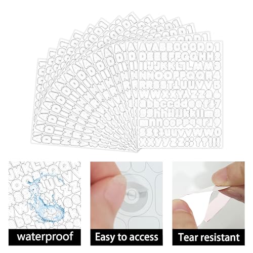 White Alphabet Stickers