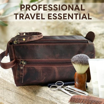 Leather Toiletry Bag for Men