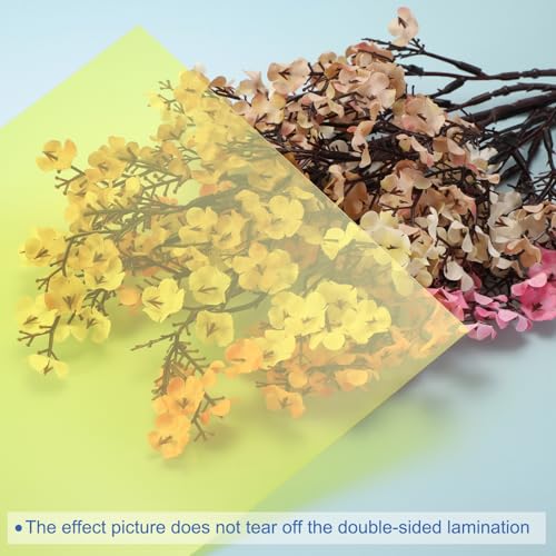 4Pcs A4 Gel Light Lighting Filter Overlay Transparent Color Correction Plastic Vinyl PVC Sheets Photography Television Yellow (4 Count)