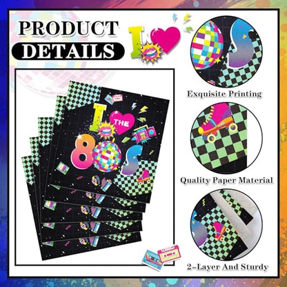 60 Pcs 80s Cocktail Paper Napkins 6.5 x 6.5 Inches (60 Count)
