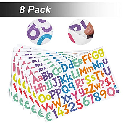 544 Pcs 16 Sheets Large Alphabet Stickers 2 Inch