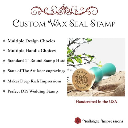 Custom Monogram Wax Seal Stamp