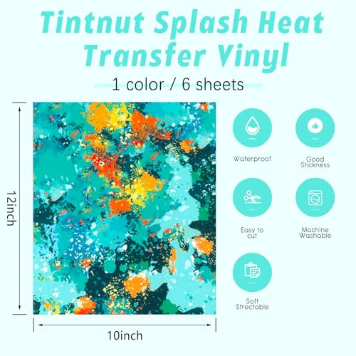 Blue Splash Heat Transfer Vinyl