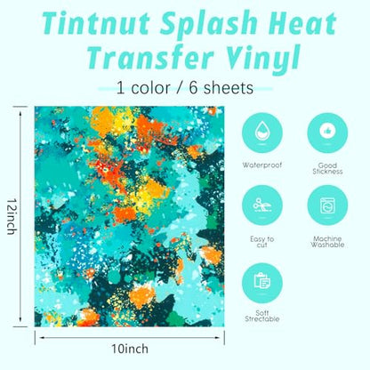 Blue Splash Heat Transfer Vinyl