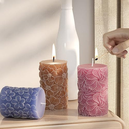Flower Petal Cylinder Candle Mold