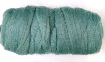 Kondoos Colored Natural Wool roving, 1 lb. Best Wool for Needle Felting, Wet Felting, handcrafts and Spinning. (Acqua, 1 lb)