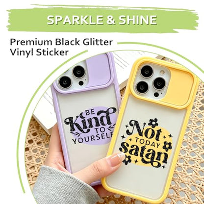Black Glitter Vinyl Permanent