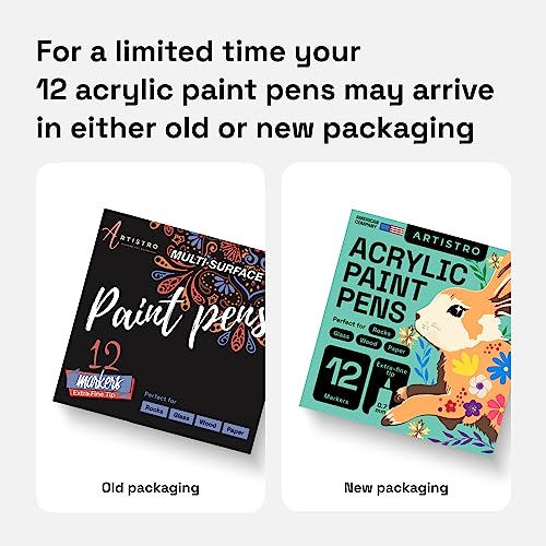 12 Multicolor Paint Pens for Glass Marking (12 Count)