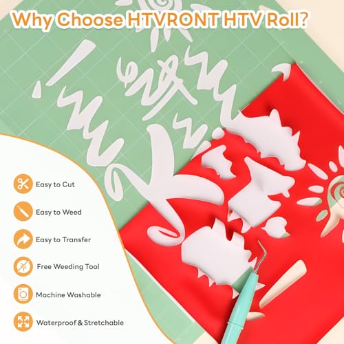 Red HTV Roll Heat Transfer Vinyl