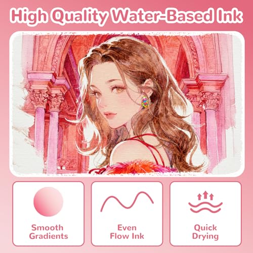 12 Pink Skin Dual Tip Acrylic Paint Markers (12 Count)