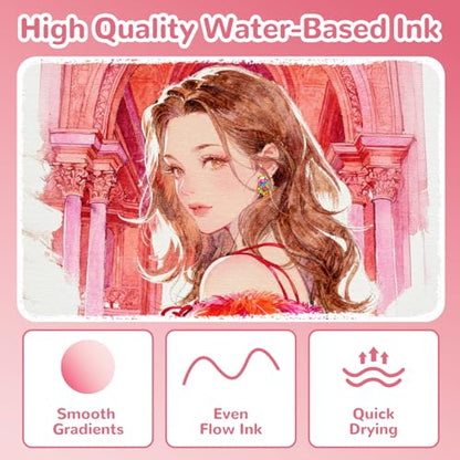 12 Pink Skin Dual Tip Acrylic Paint Markers (12 Count)