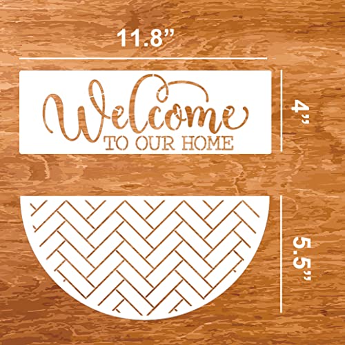 Welcome Stencils for Painting on Wood Welcome Sign Stencil 12"