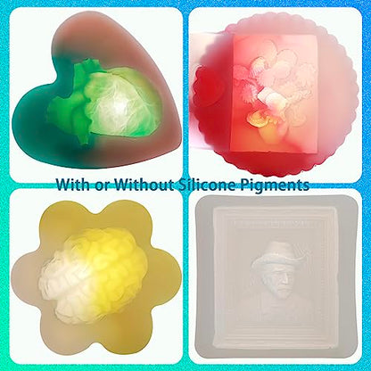 Platinum Liquid Silicone Mold Making Kit 15A Clear 4.4 Lbs