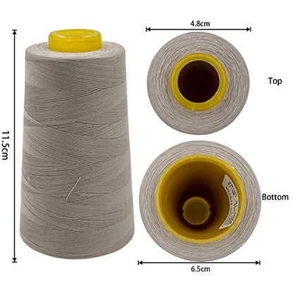 8 Cones of 3000 Yards Each Spool Thread for All Purpose Sewing (8 Count)
