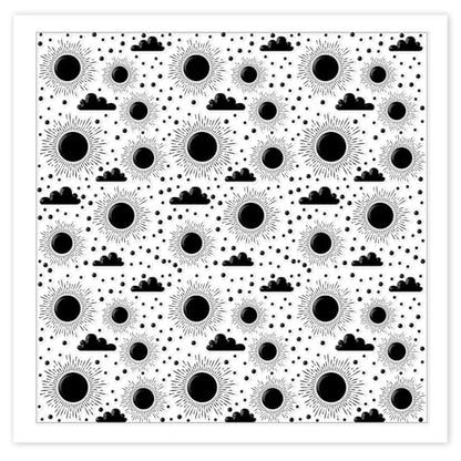 Sun and Cloud Polymer Clay Texture Sheets Geometric Pattern Silicone Texture Stamp Clay Texture Mat Modeling Pattern Pad Sheets for Jewelry and Earrings Tools