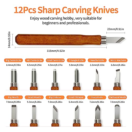 Wood Carving Tools Kit (12 Count)