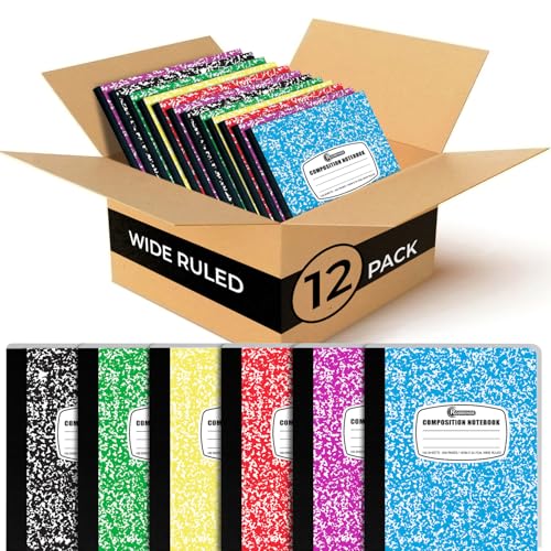 12 Pack Bulk Composition Notebook Wide Ruled (12 Count)