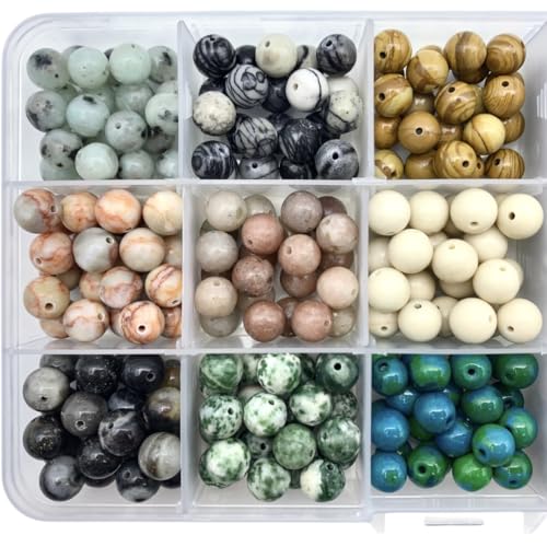 350Pcs 8mm Natural Gemstone Beads