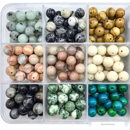 350Pcs 8mm Natural Gemstone Beads