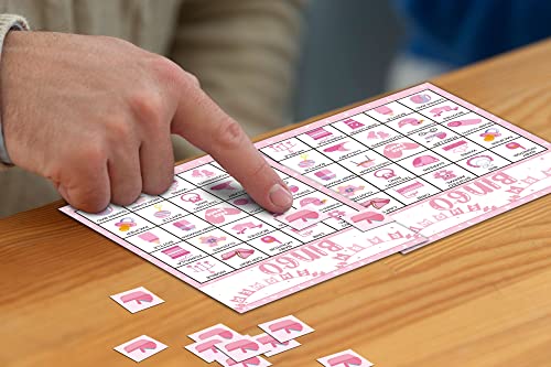 Pink Shower Party Bingo Cards