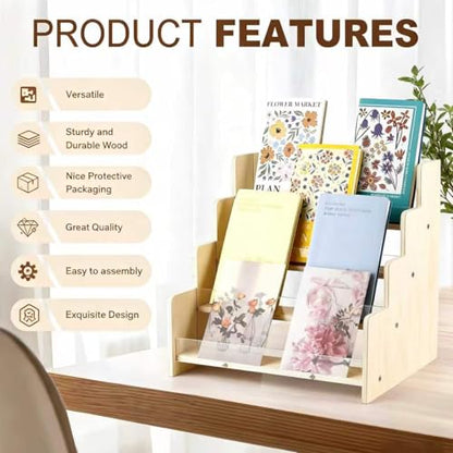 4 Tier Wooden Acrylic Greeting Card Display Stand